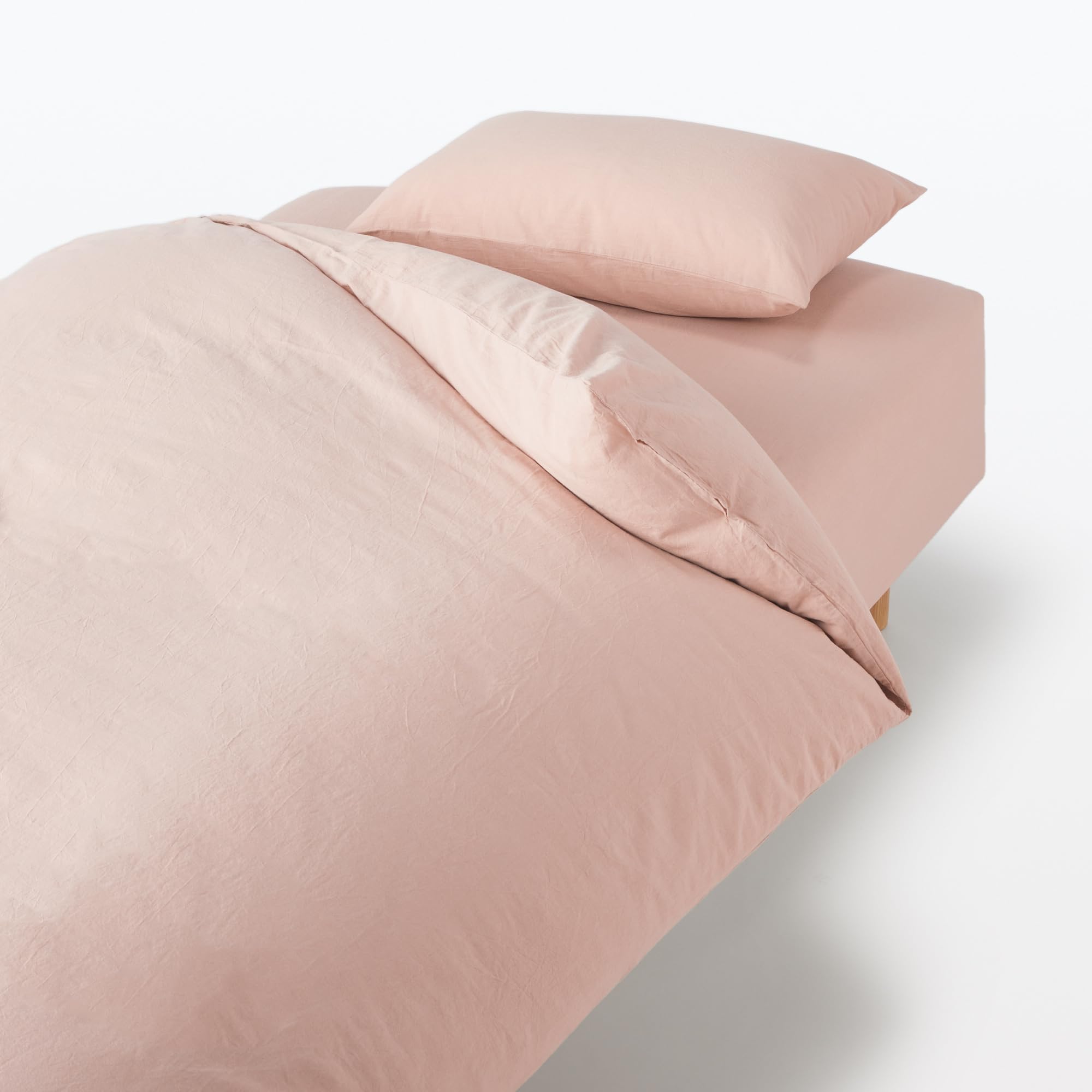 Muji Pink Pillow Cover 43x63cm Washed Cotton 84095955
