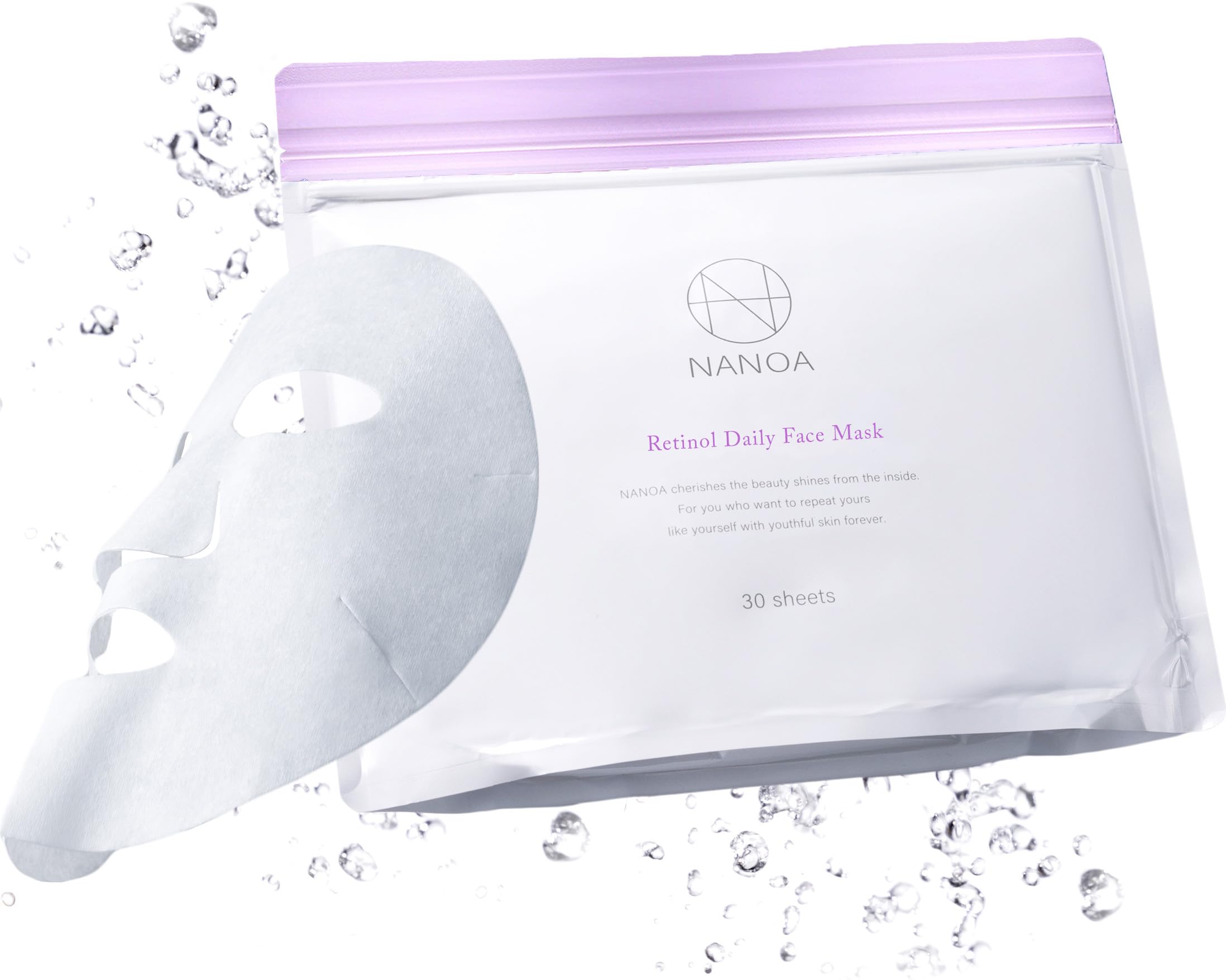 Nanoa Retinol & Vitamin C Face Pack - Stem Cell & Azelaic Acid 30 Sheets