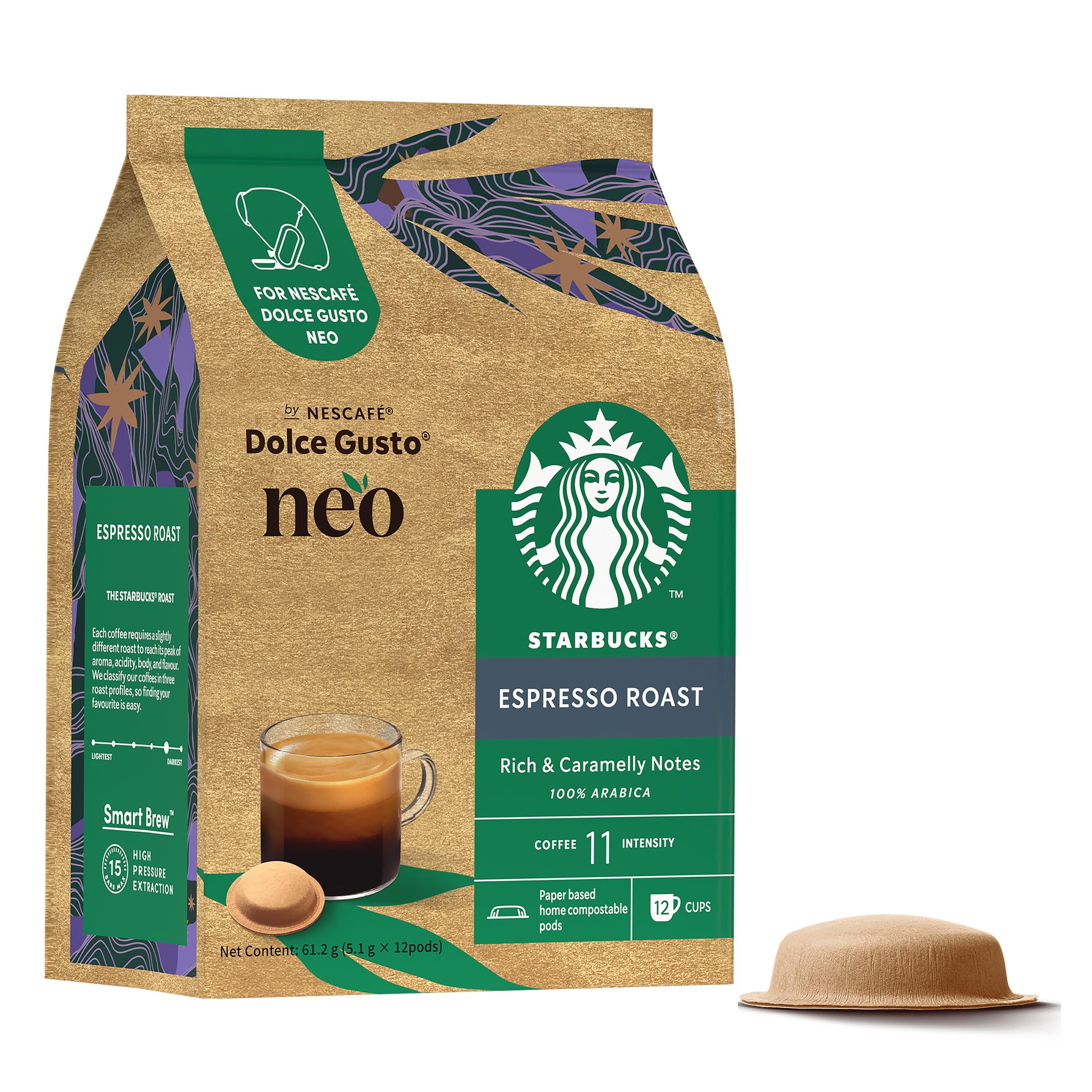 Nescafé Dolce Gusto Neo Starbucks Espresso Roast 12-Pack Coffee Pods