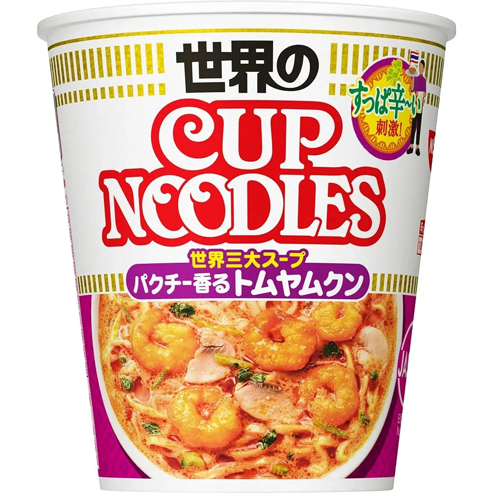Nissin Cup Noodle Coriander Fragrant Tom Yum Kung 75g x 12 Cups - Cup Noodle From Brand Nissin