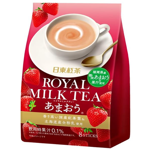 Mitsui Norin Nittoh Kocha Royal Milk Tea Amaou Strawberry 8 Sticks