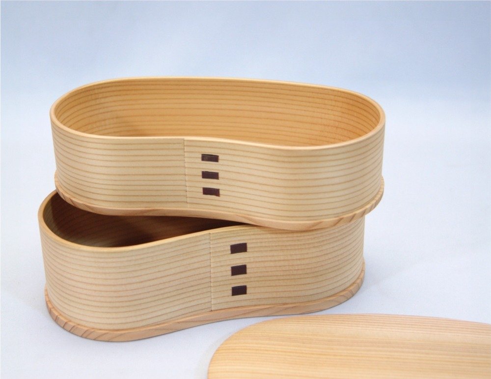 Odate Kougeisha Two-Tier Lunch Box Odate Magewappa Hango Bento