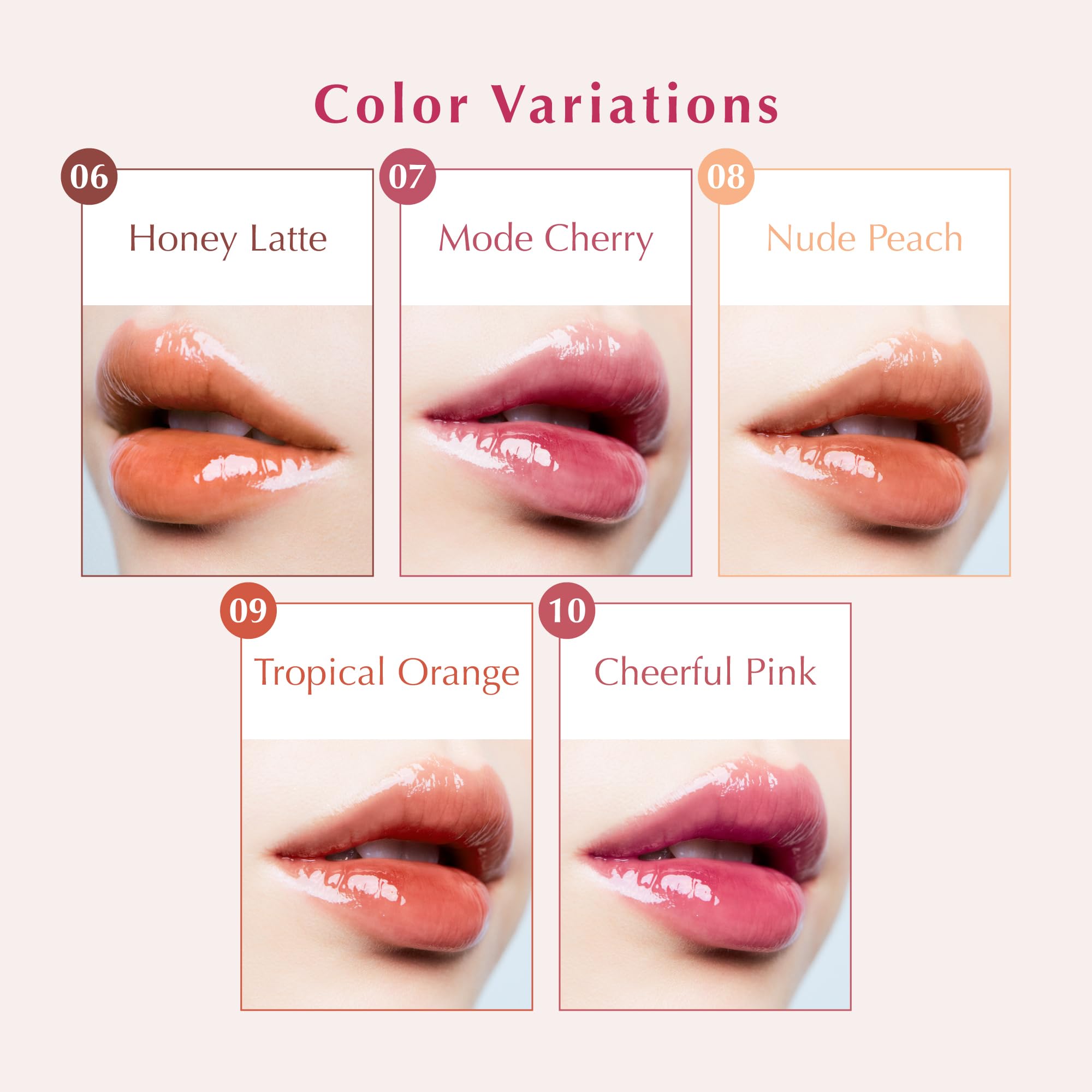 Cipicipi Dewy Film Tint Lipstick 07 Mode Cherry 2.8G Long-Lasting Color