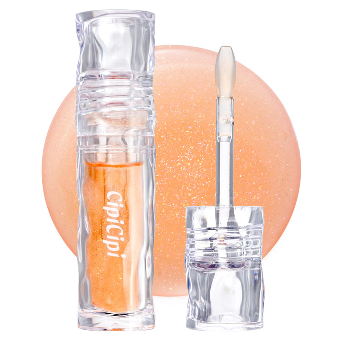 Cipicipi Glass Plumper 04 Mikan Jelly Lip Gloss for Fuller Non-Sticky Lips