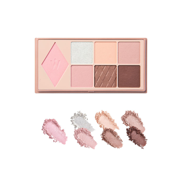 Wonjungyo W Daily Mood Up Palette Soft Mauve Pink 01 - 8G Eyeshadow Matte