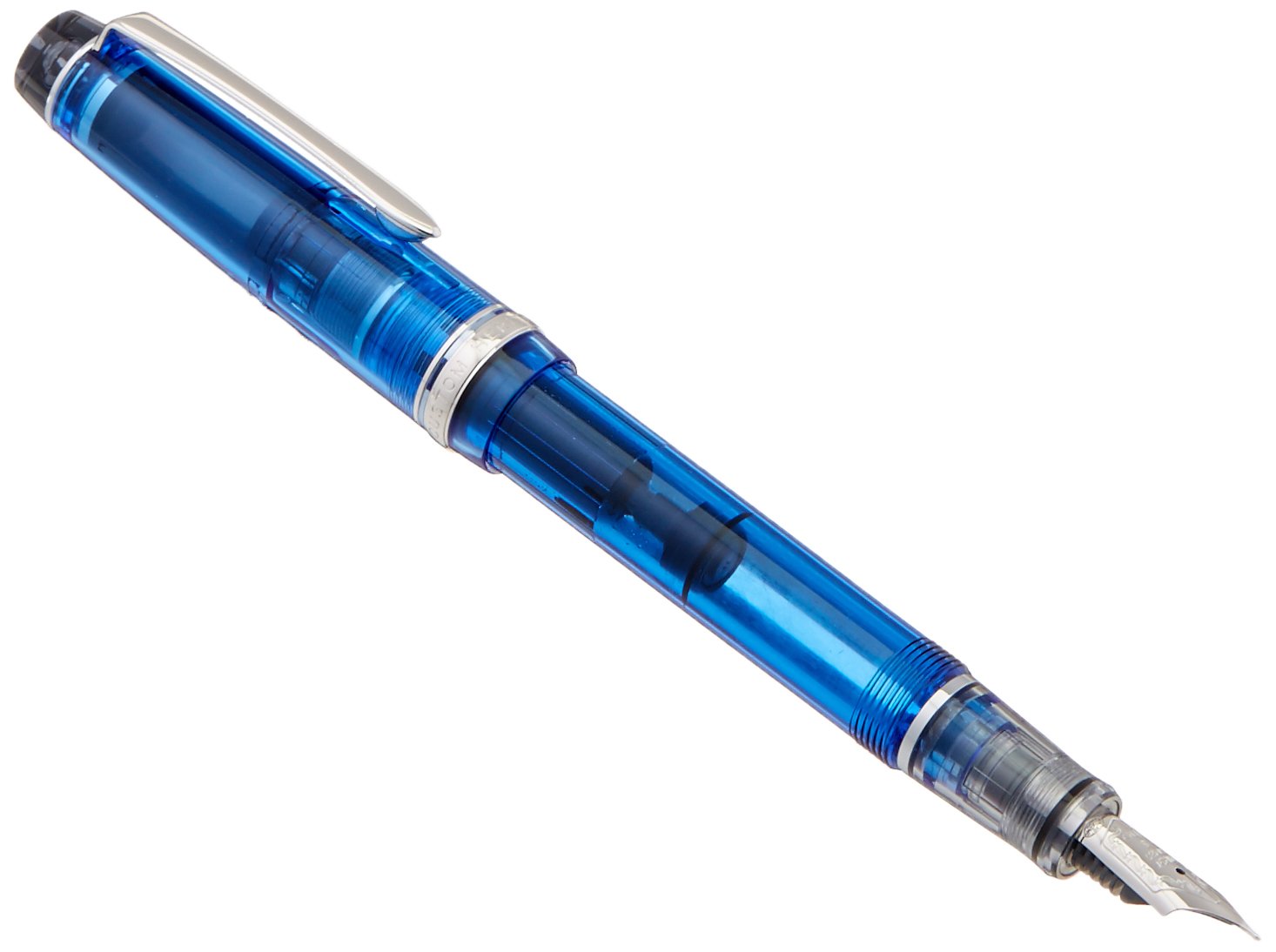 Pilot Custom Heritage 92 Medium Fine Point Fountain Pen in Transparent Blue