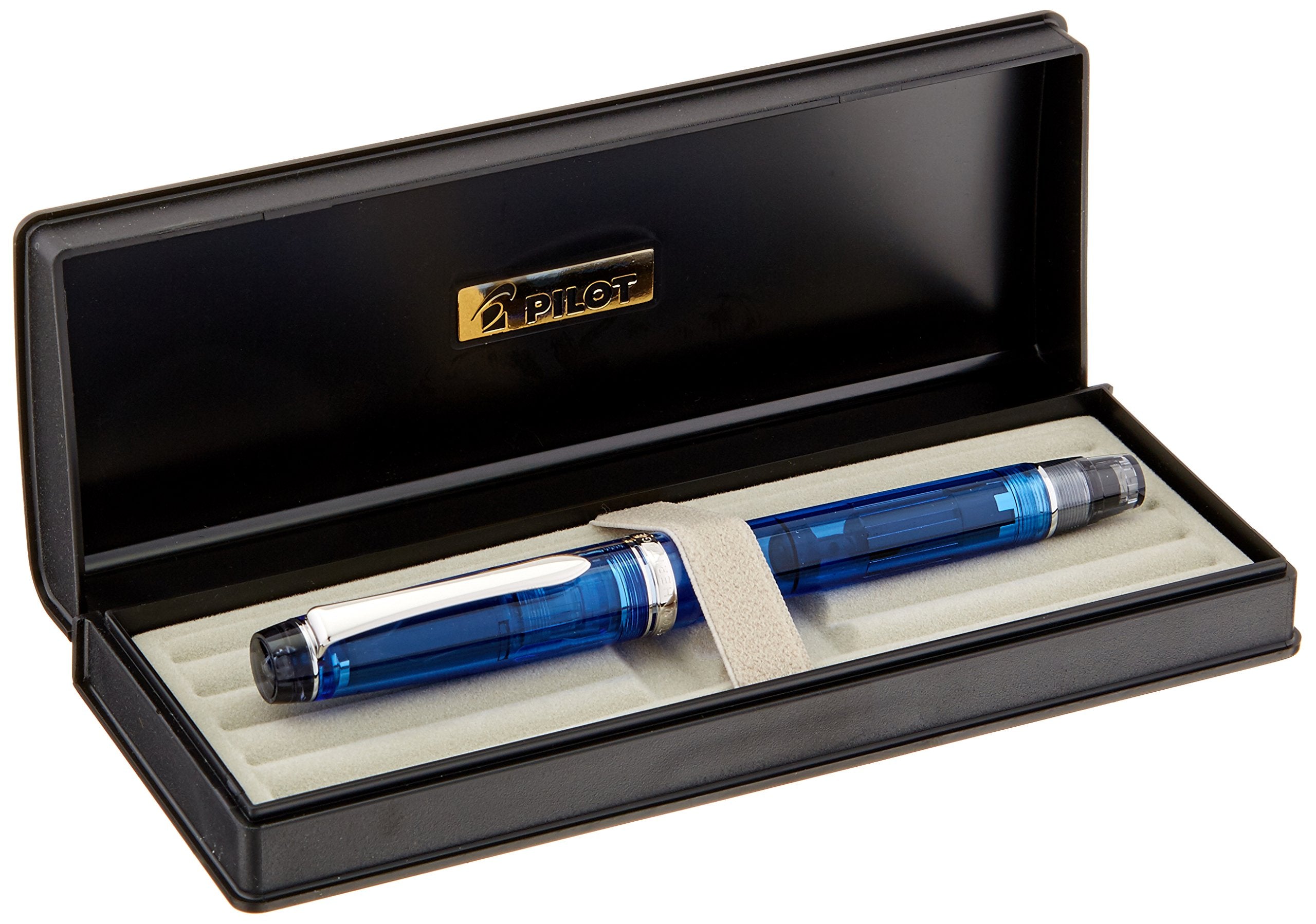 Pilot Custom Heritage 92 Medium Fine Point Fountain Pen in Transparent Blue