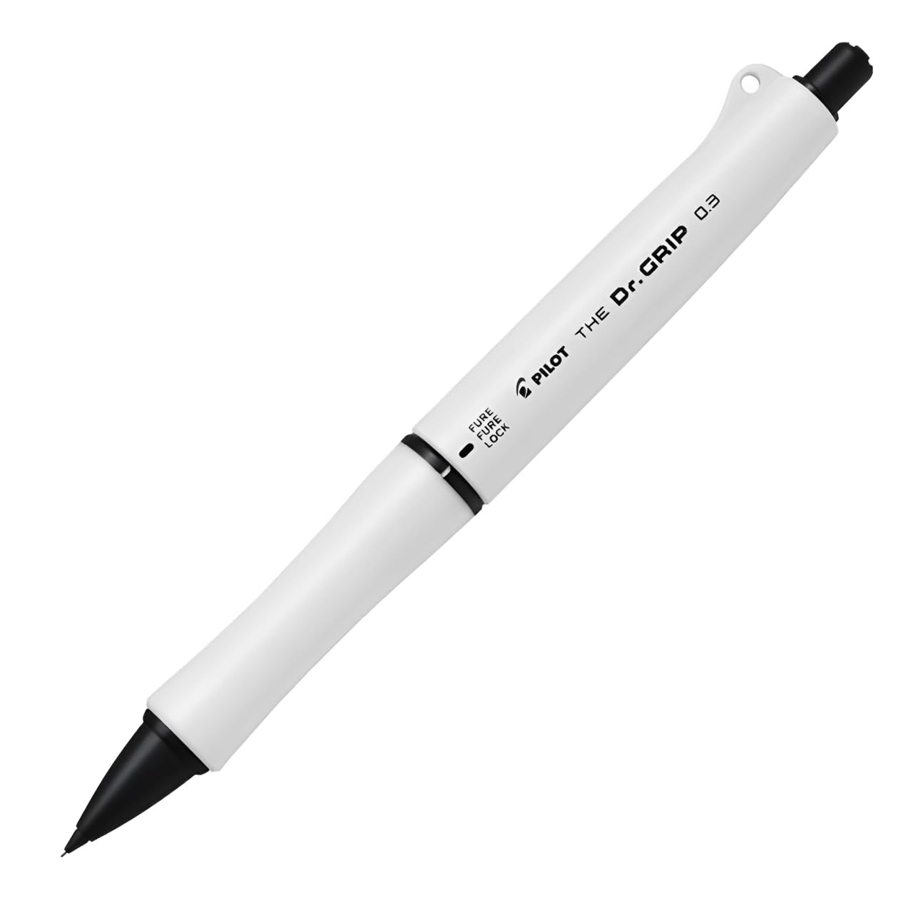Pilot Dr. Grip 0.3mm Mechanical Pencil Matte White Black Accent
