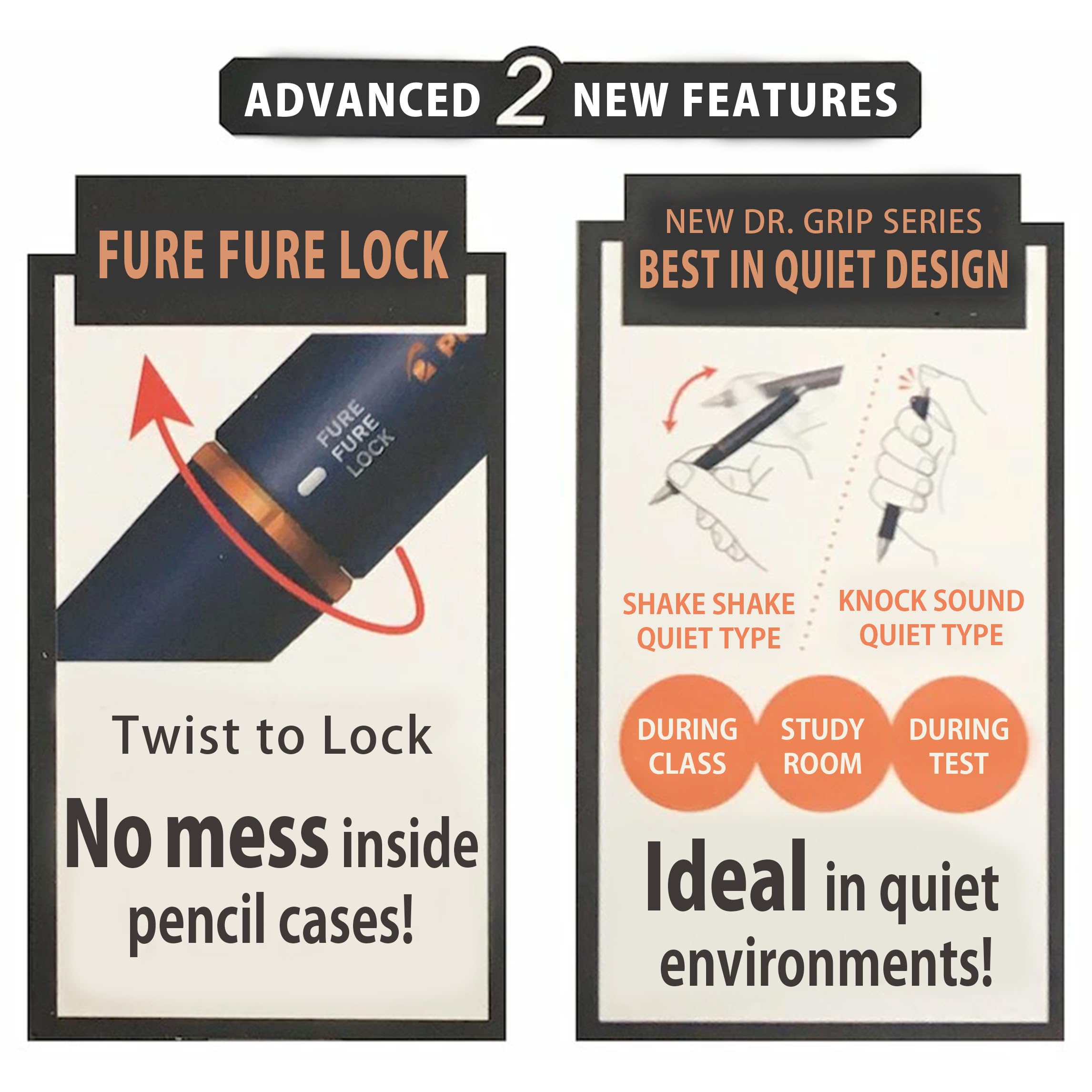 Pilot Dr. Grip 0.5mm Mechanical Pencil Deep Blue Black Accent