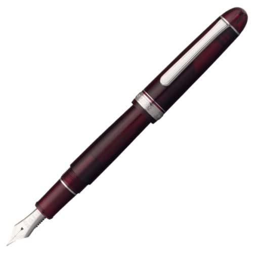 Platinum 3776 Century Fountain Pen - Ultra Fine Point Rhodium Finish Burgundy Dual-Use