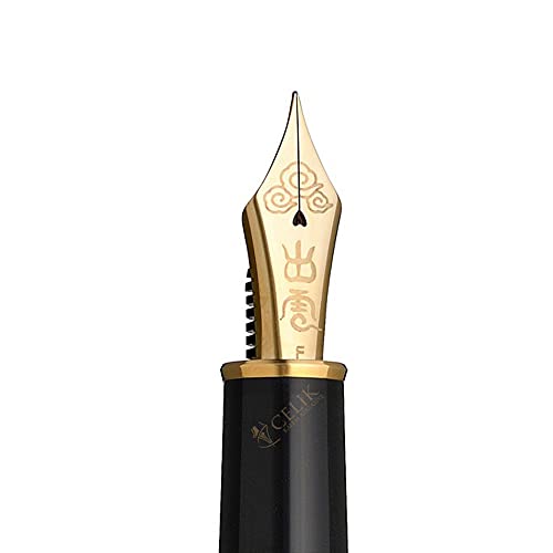 Platinum Izumo Bamboo Knit Medium Point Fountain Pen Hatchet Eye Dark Black