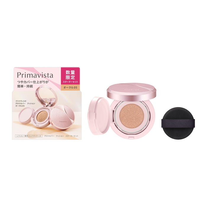 Primavista Glow Cover Cushion Ocher 05 Starter Set for Radiant Skin