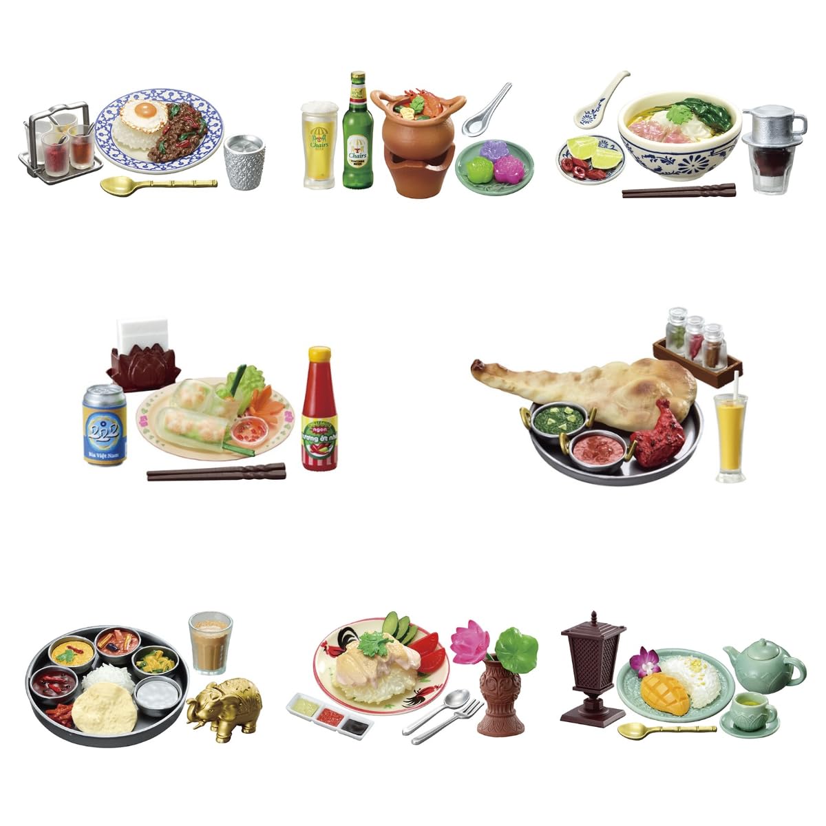 Re-Ment Petit Asian Dining 1Box PVC H115xW70xD50mm