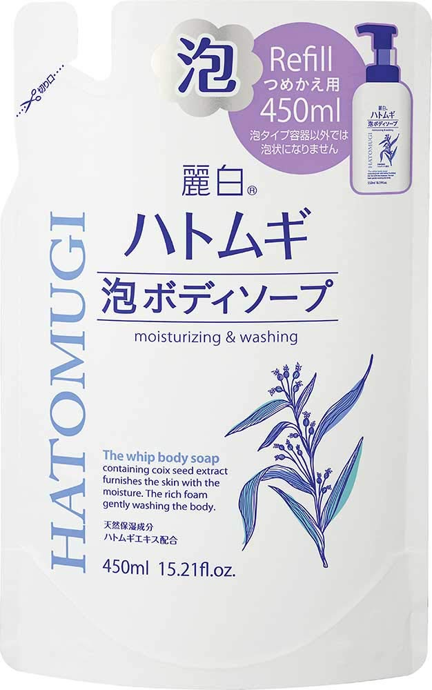 Beautiful White Reihaku Job's Tears Foam Body Soap Refill 450ml