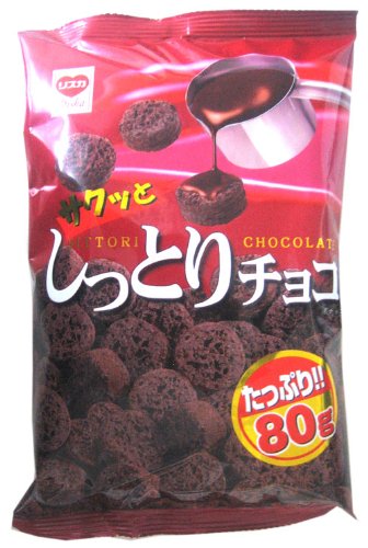 Cutting Oneself Riska Shittori Choco Corn-Puffs 80G Pack of 3 Snack