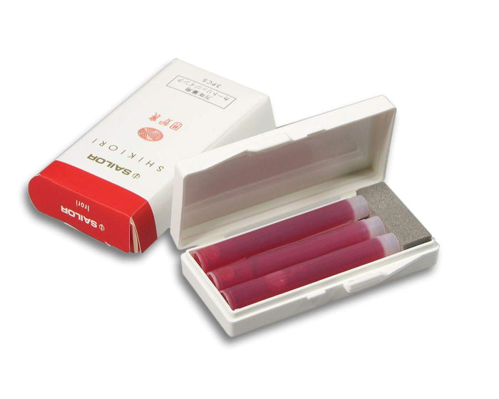 Sailor Fountain Pen with Shiki Ori Ink Cartridge 3 Piece Set Hearth Irori Color