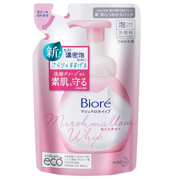 Biore Marshmallow Whip Moisture Refill 130ml - Japanese Facial Wash