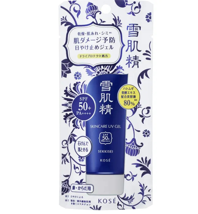Kose Sekkisei Skincare UV Gel SPF50+ PA++++ 90g - Japanese Sunscreen For Aging Skin