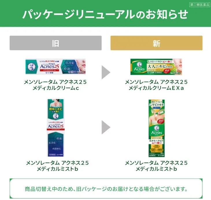 Mentholatum Acnes 25 Medical Mist B 100Ml (2 Drugs) - Japan