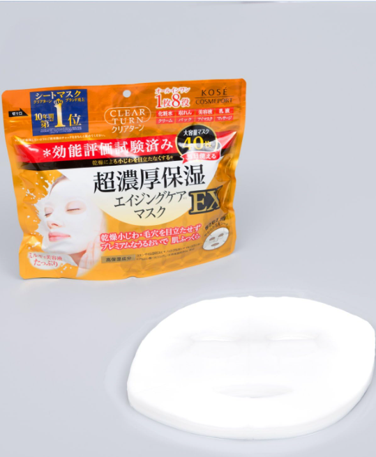 Kose Clear Turn Ultra-Rich Moisturizing Mask Ex 40 Sheets Face Mask