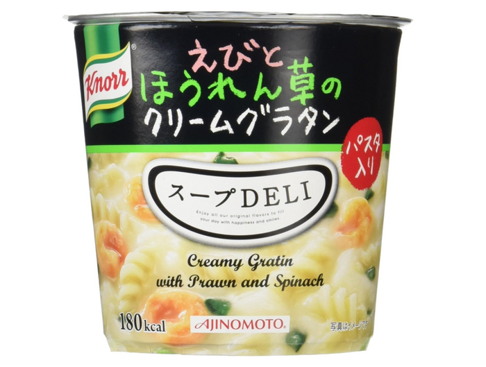 Knorr Soup Deli Shrimp & Spinach Cream Gratin Soup Pasta (46.2G) Japan