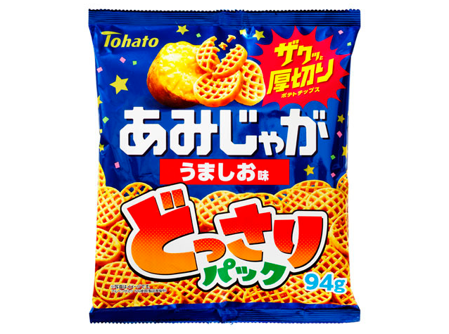 Distribution Tohato Amijaga Salty Beef Waffle Potato Chips 94G