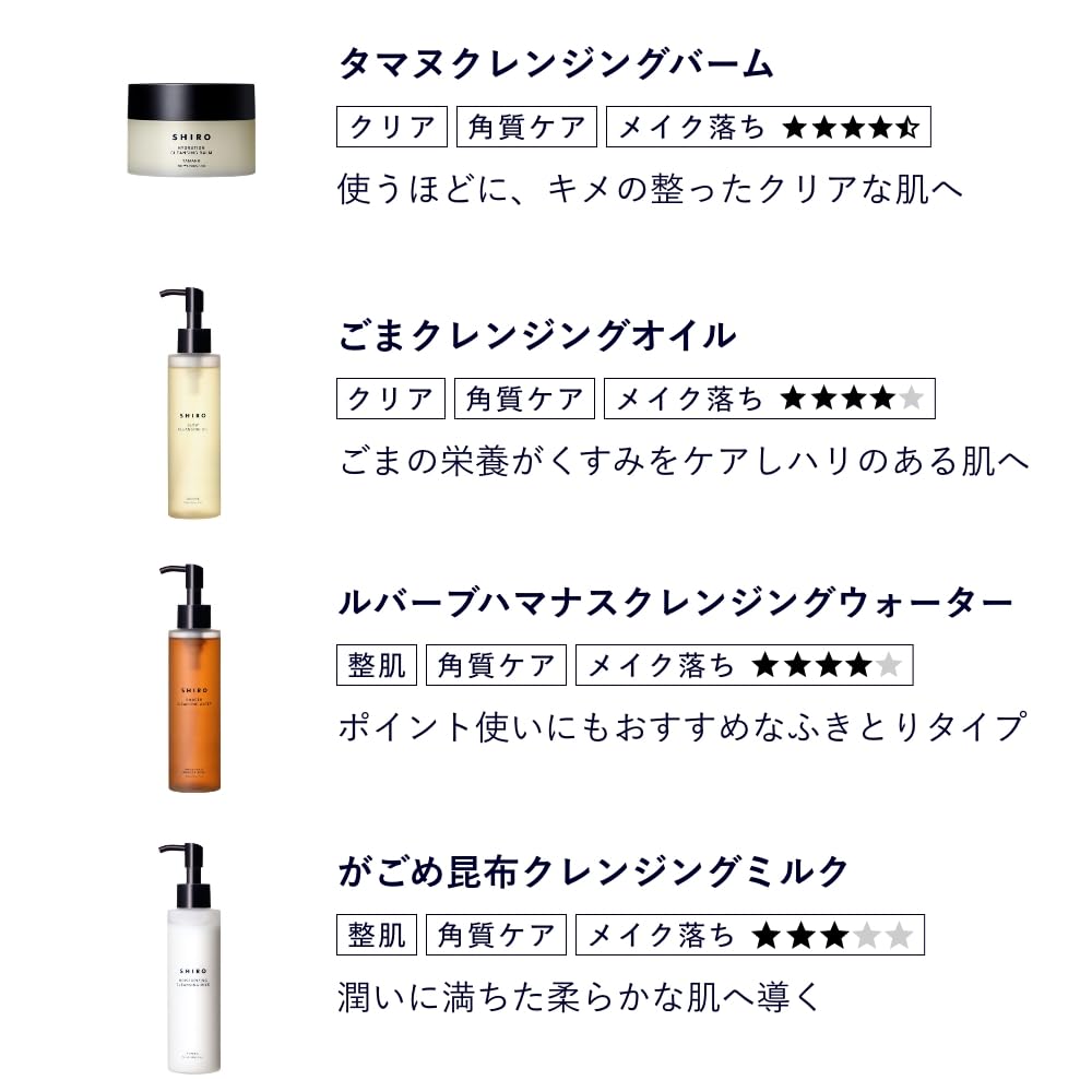 Shiro Tamanu Cleansing Balm 90G for Radiant and Hydrated Skin