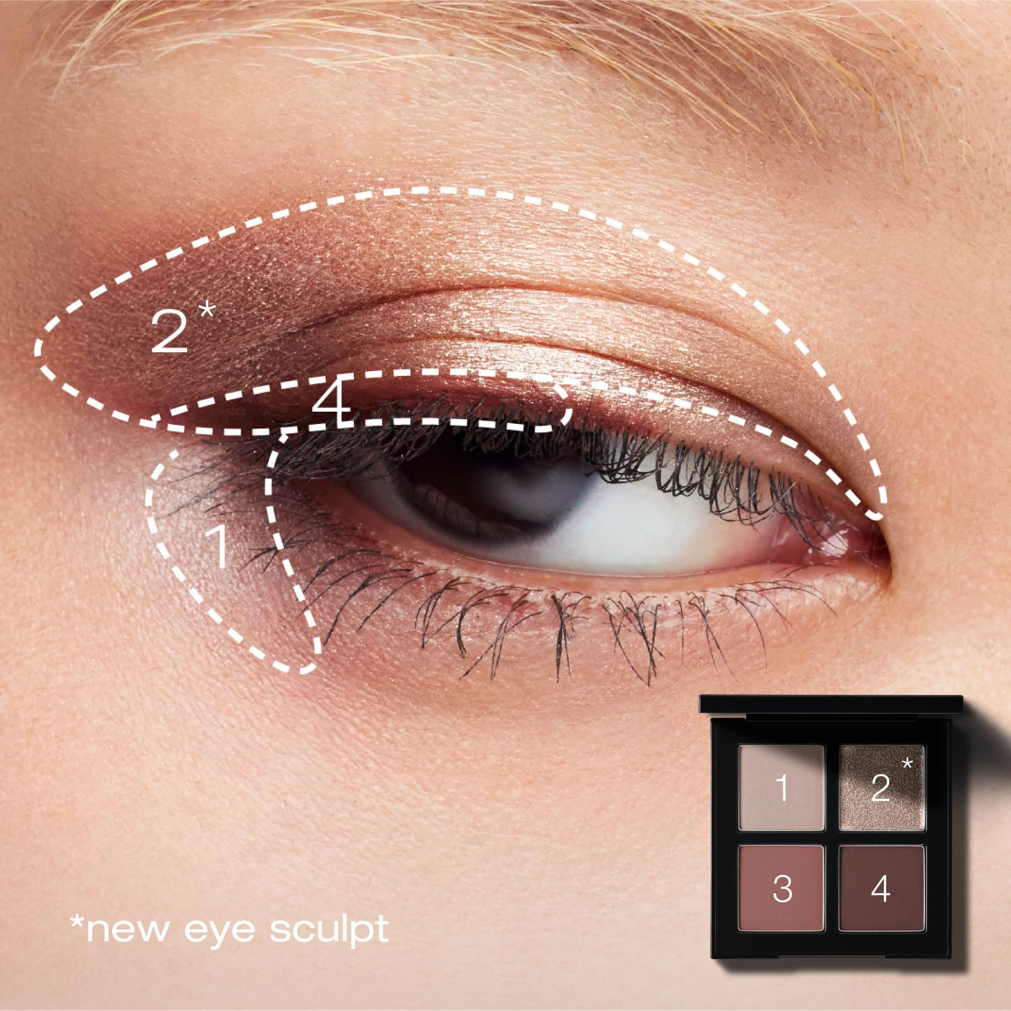 Shu Uemura Chromatics Eye Sculpt Quad Hanami Spring Palette 5.6g