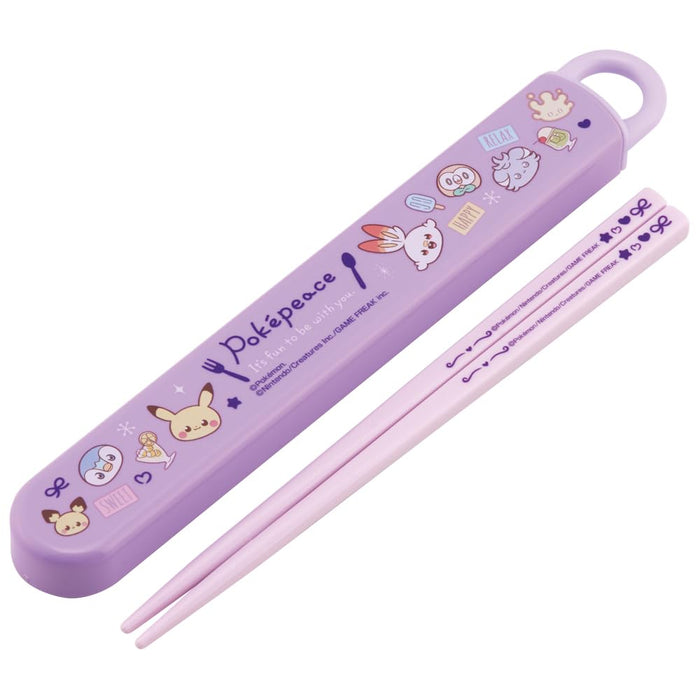 Skater Pokemon Chopsticks Set 16.5cm with Case for Kids Antibacterial Japan