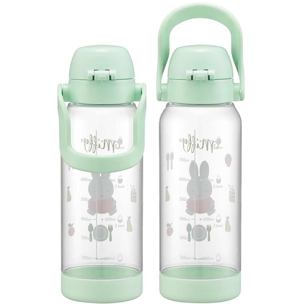 Skater Miffy Drink Marker Bottle 1L with Handle - Easy Drink Tracker