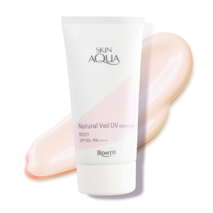 Skin Aqua Natural Veil UV Essence Rose SPF50 PA++++ for Sensitive Skin