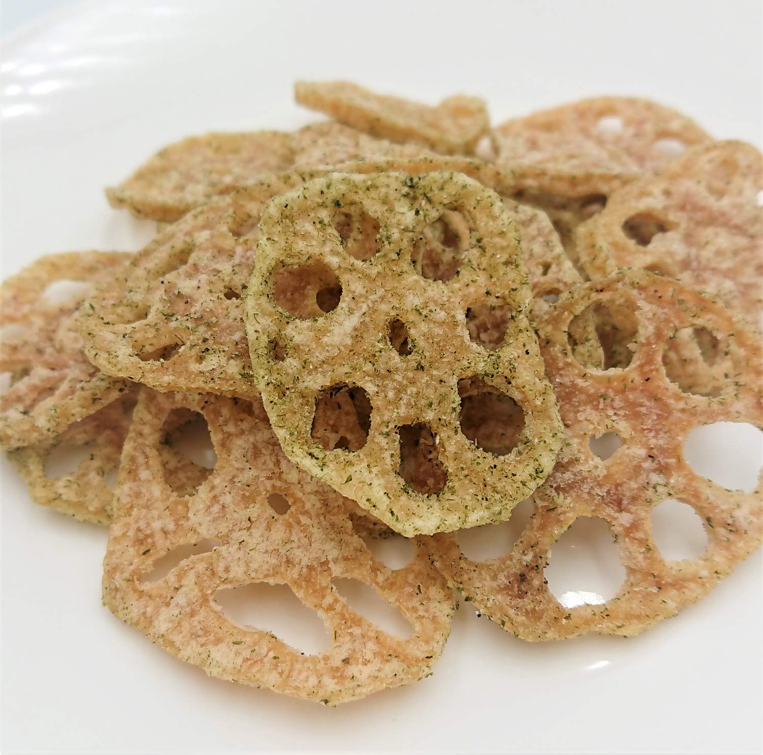 A Lot Of People Sokan Nori Renkon Japanese Seaweed Lotus Root Chips 18G
