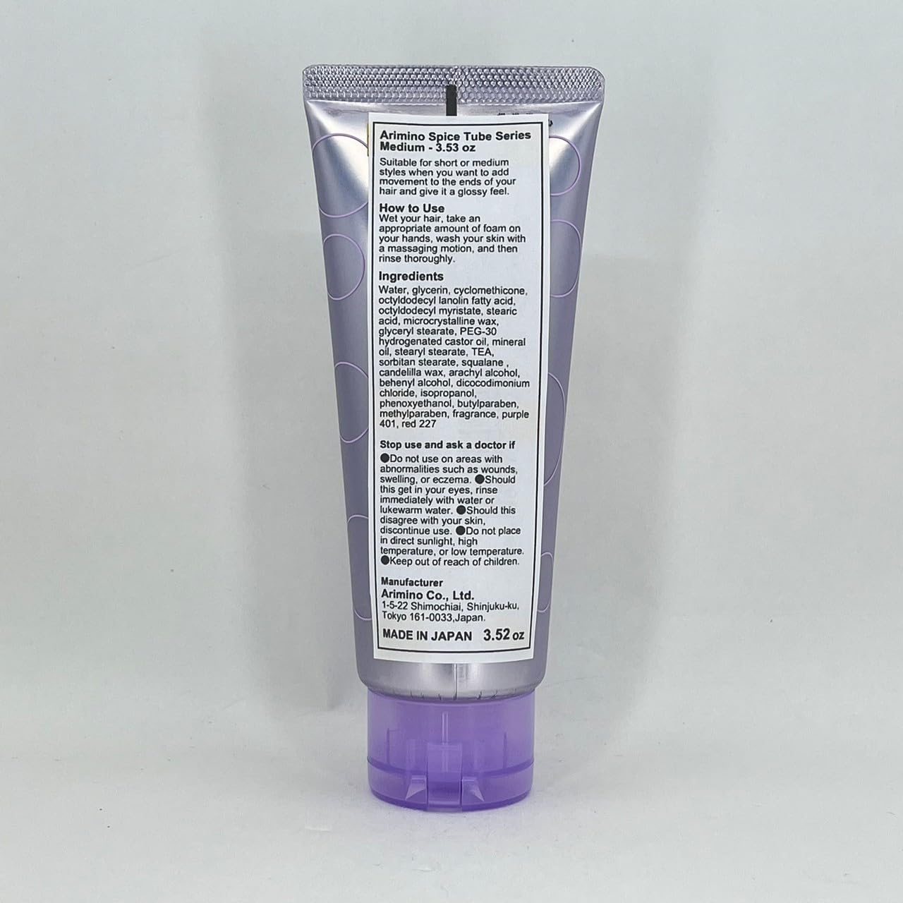 Spice Arimino Medium Hold Hair Wax 100G - White Spice Tube Series