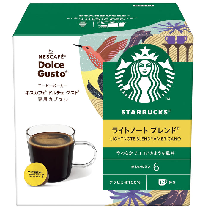 Starbucks Light Note Blend Nescafe Dolce Gusto 12 Coffee Capsules Regular
