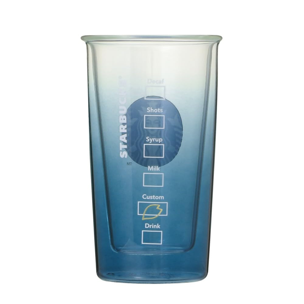 Starbucks Sakura2025 Double Wall Glass 355Ml Night Blue Sakura Cherry Blossom
