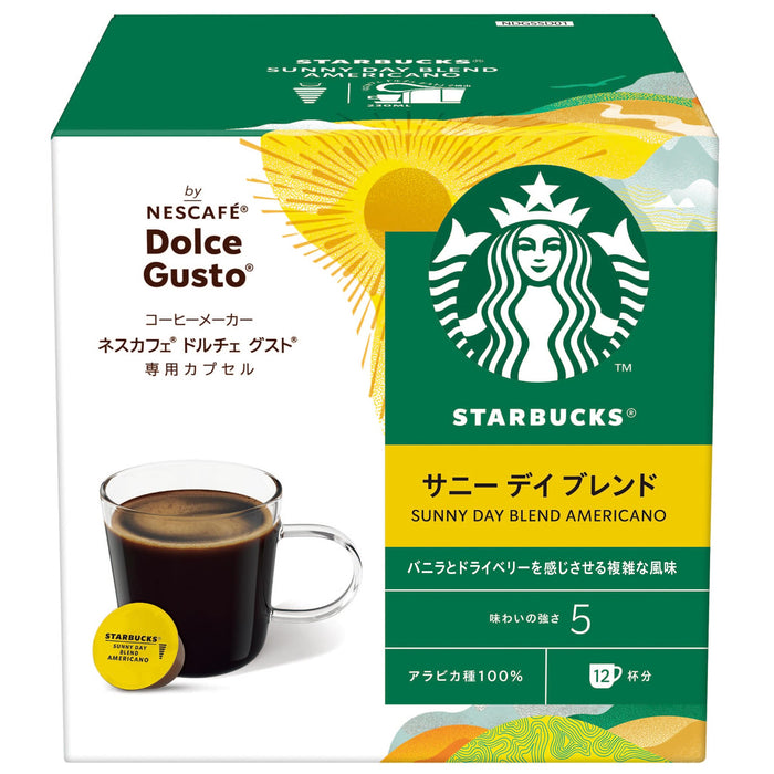 Starbucks Sunny Day Blend Nescafe Dolce Gusto Capsules 12-Count Box