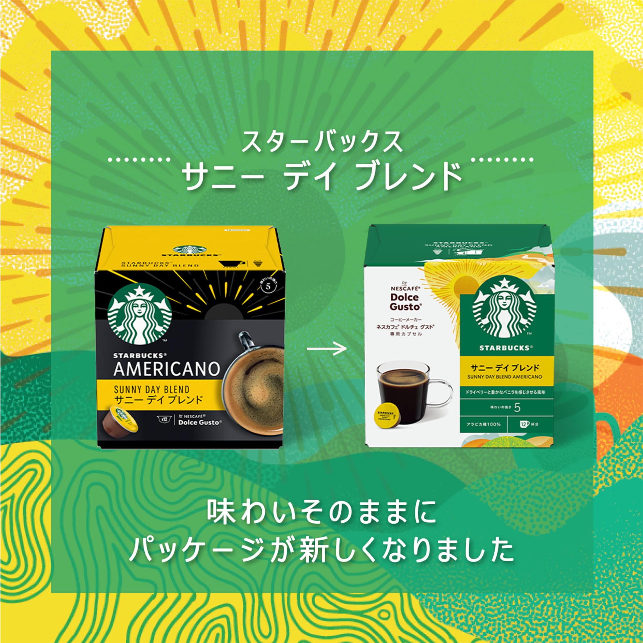 Starbucks Sunny Day Blend Nescafe Dolce Gusto Capsules 12-Count Box