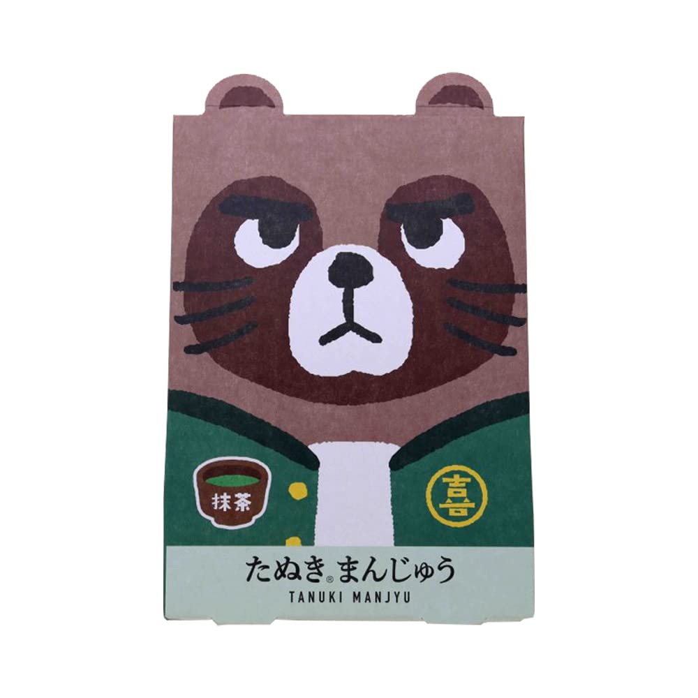 Tanuki Honpo Japanese Matcha Manju Cake Pack of 3 Traditional Bite-Sized Treats