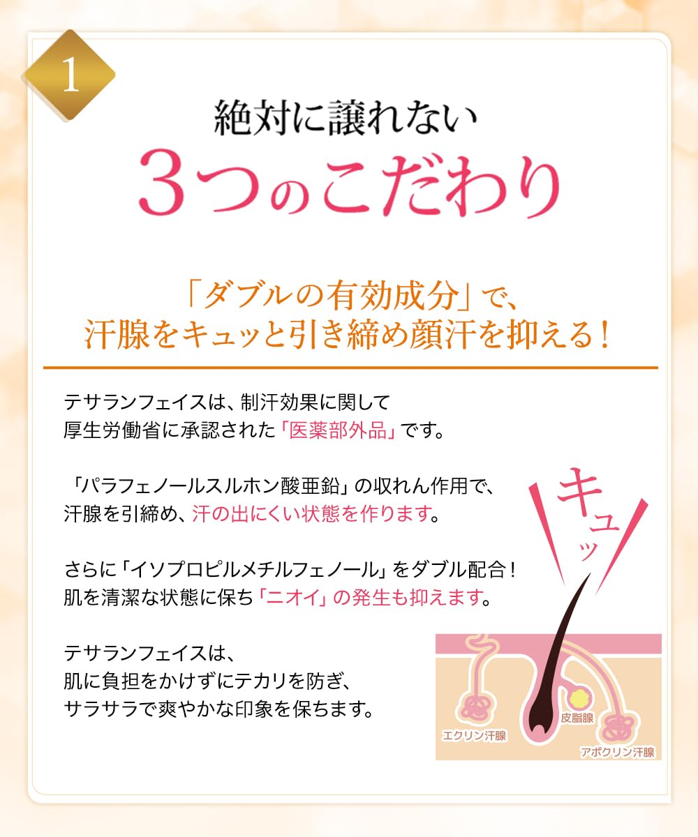 Tesaran 臉部止汗霜 35G 準藥品 男女通用止汗劑