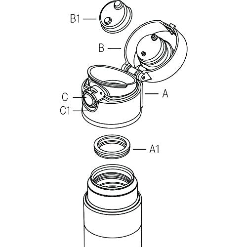 Thermos 16-Ounce Water Bottle in Black Color Model Ns402Bk4