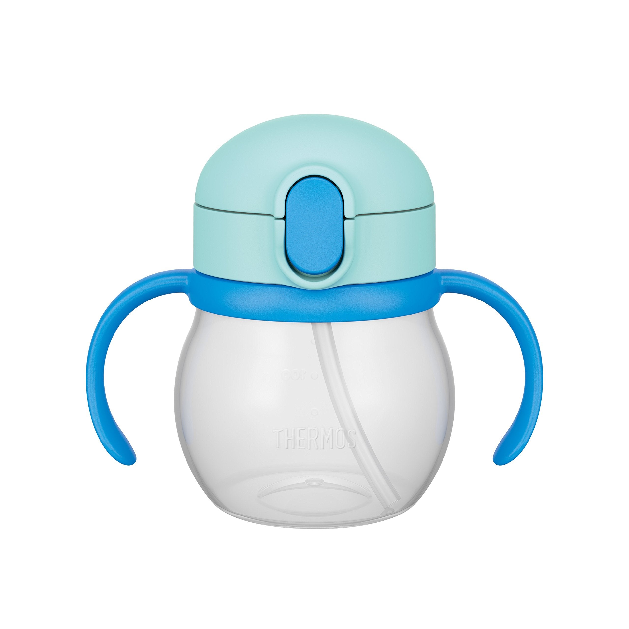 Thermos Baby Straw Mug 250ml in Light Blue Leakproof Detachable Handle Suitable for 9 Months Up
