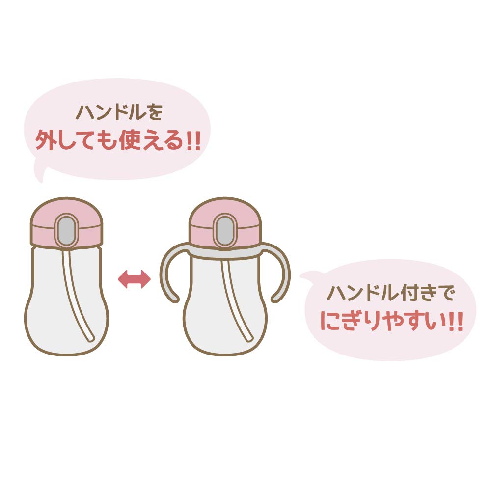 Thermos Baby 350ml Leak-Proof Straw Mug in Powder Pink