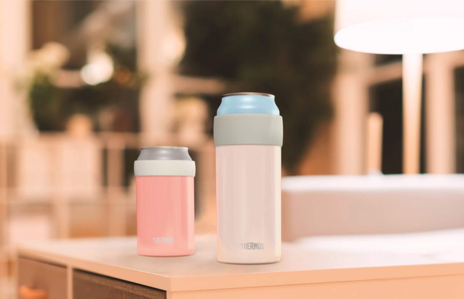 Thermos 500ml Cool Can Holder in Coral Pink - Thermos JCB-500 CP