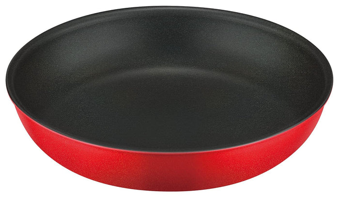 Thermos 26Cm Durable Series Frying Pan with Detachable Handle-Bright Red