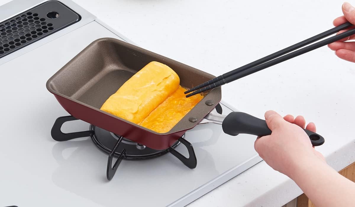 Thermos Durable Series 13cm Red Egg Frying Pan IH Compatible KFH-013E R