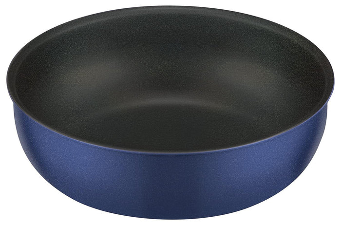 Thermos 24cm Indigo Blue Frying Pan Durable Series with Removable Handle for Gas Stove