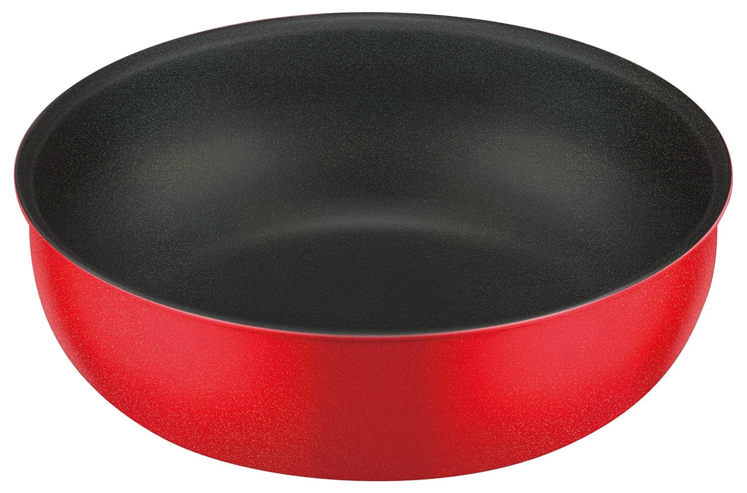 Thermos 24cm Durable Frying Pan with Removable Handle for Gas Stove - Bright Red