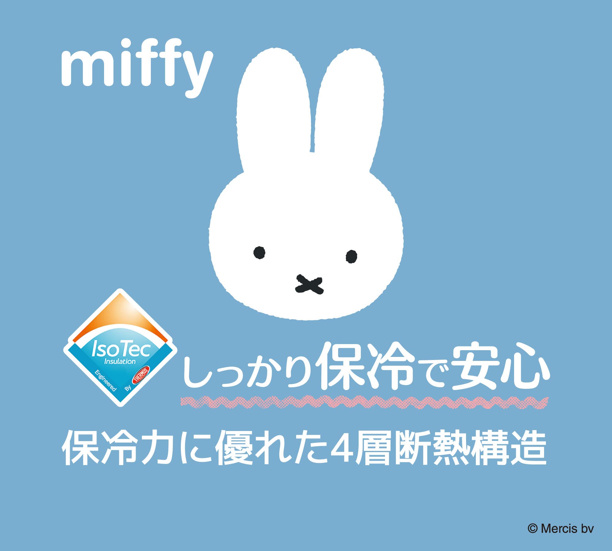 Thermos 2L Miffy Light Blue Insulated Lunch Bag - Model Rfc-002B