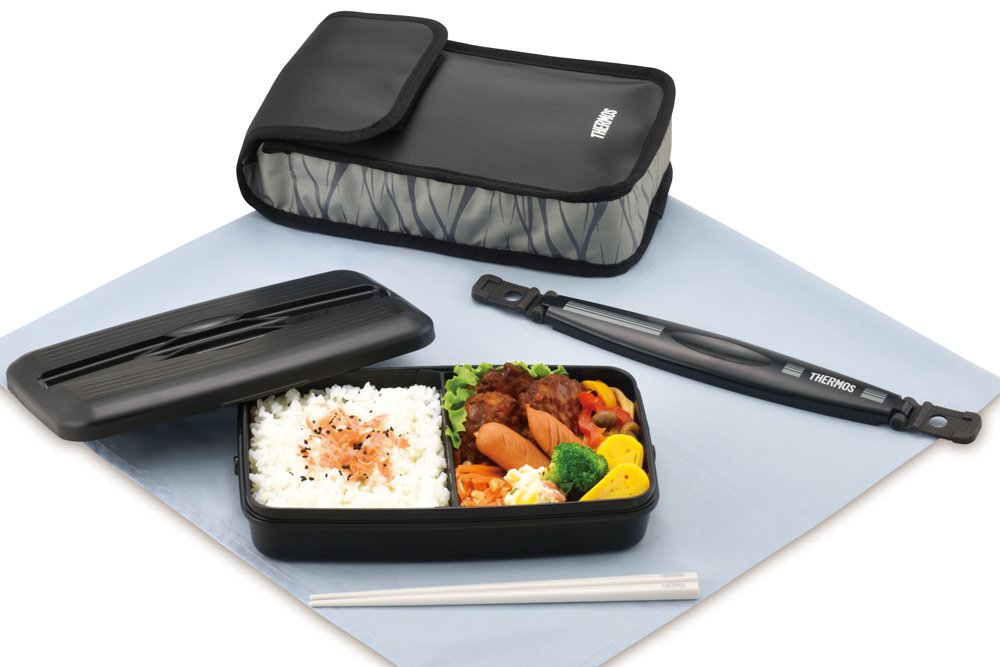 800ml Thermos Lunch Box in Black Gray - Thermos Fresh Insulated Djb-805 Bkgy