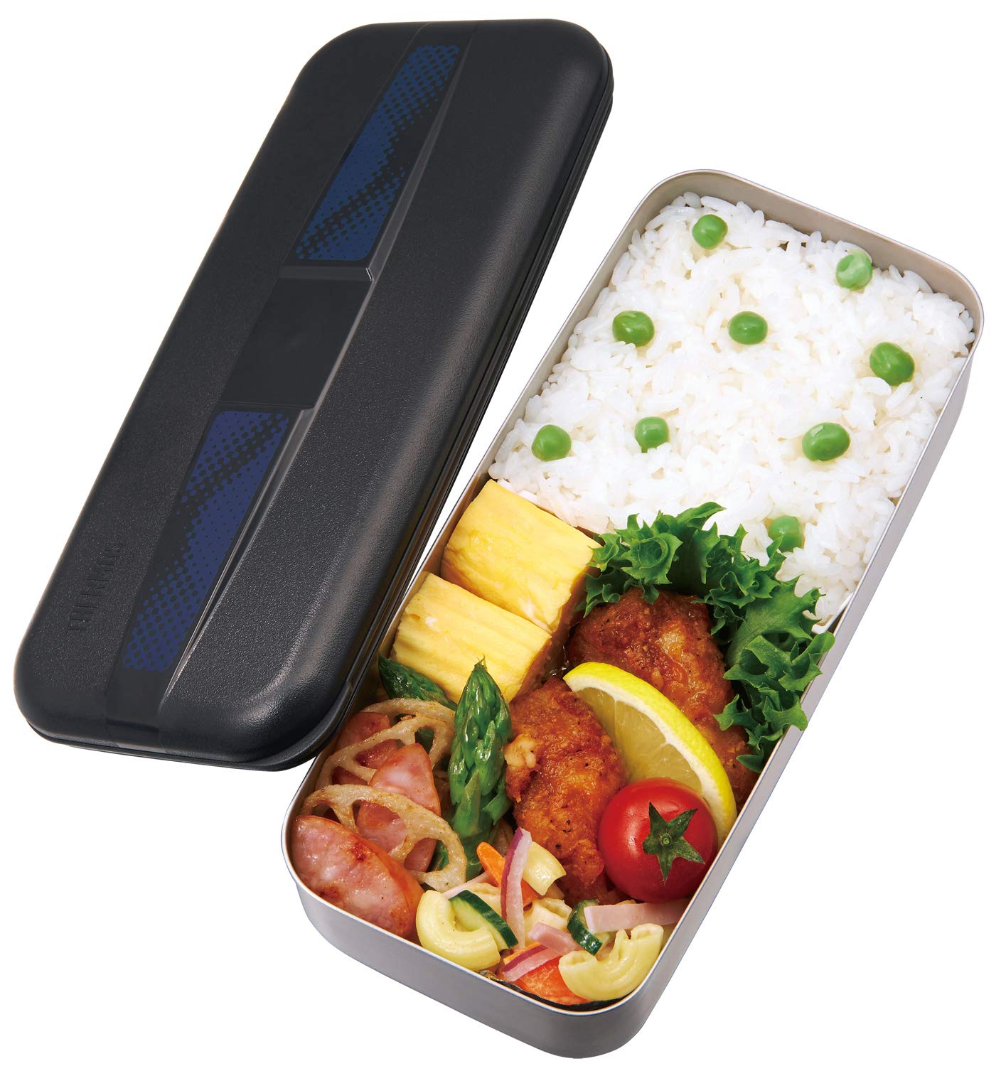 Thermos Black Stainless Steel Lunch Box Fresh 700ml DSD-703 Bk-Pt